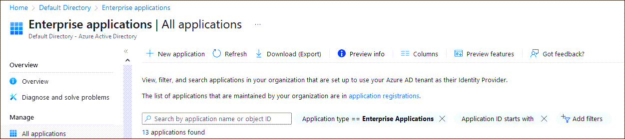 Click to expand Add an enterprise app