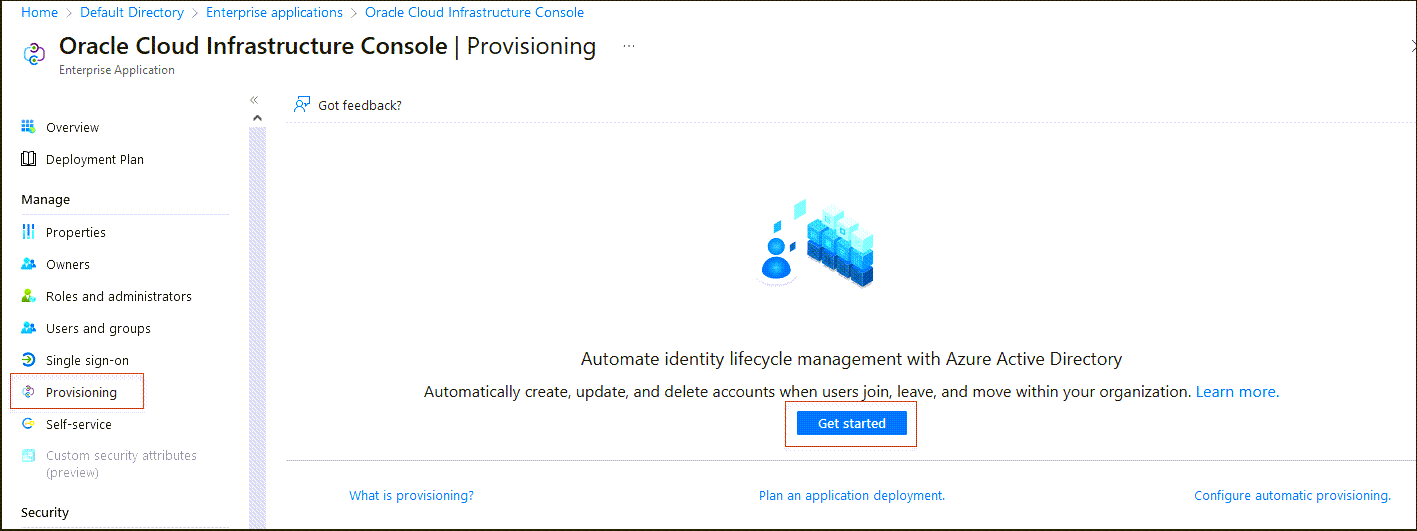 Click to expand Provisioning page for the enterprise application in Entra ID
