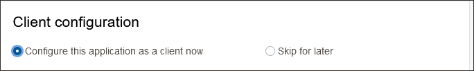 Click to expand Configure application as a client
