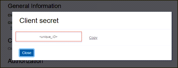 Click to expand Client ID and client secret
