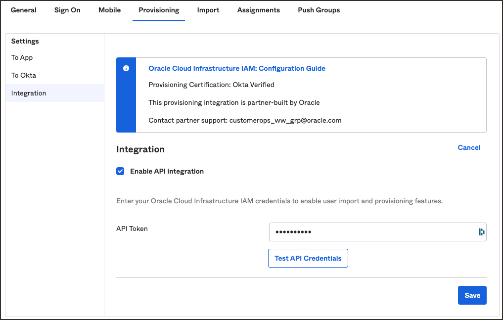 Click to expand Enable API integration