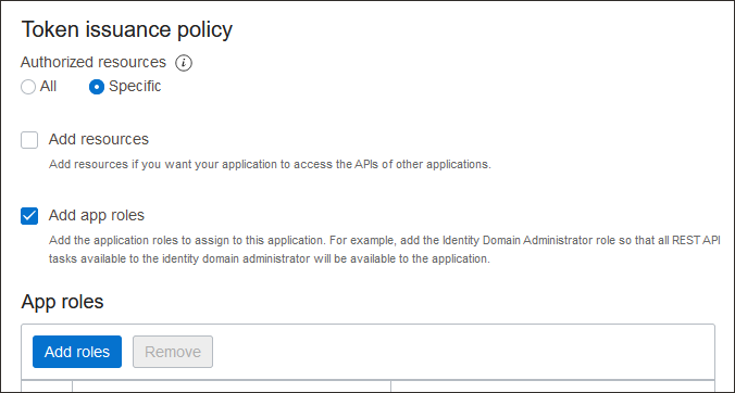 Click to expand Token issuance policy