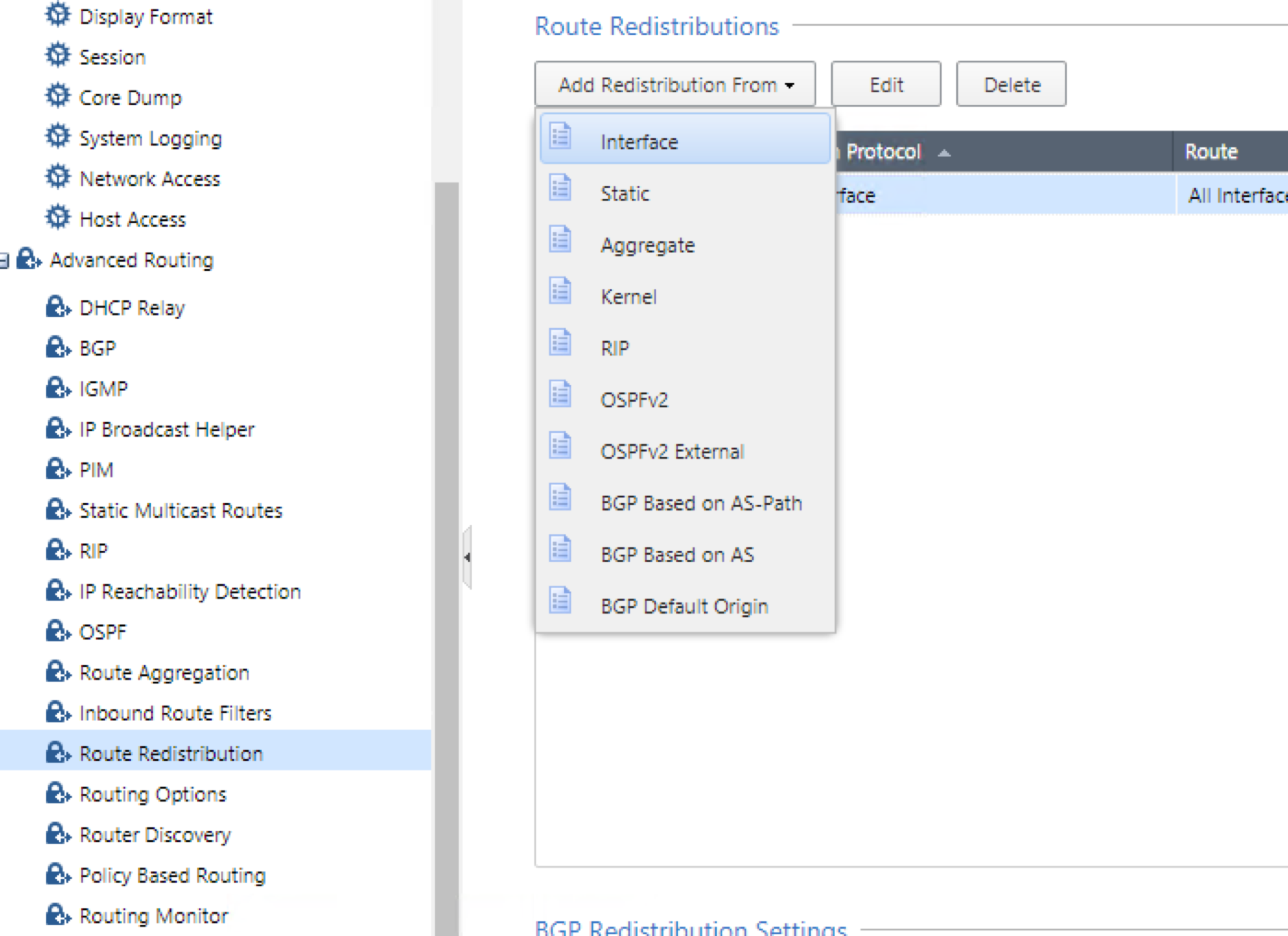 Click to expand This image shows where to configure route distribution.
