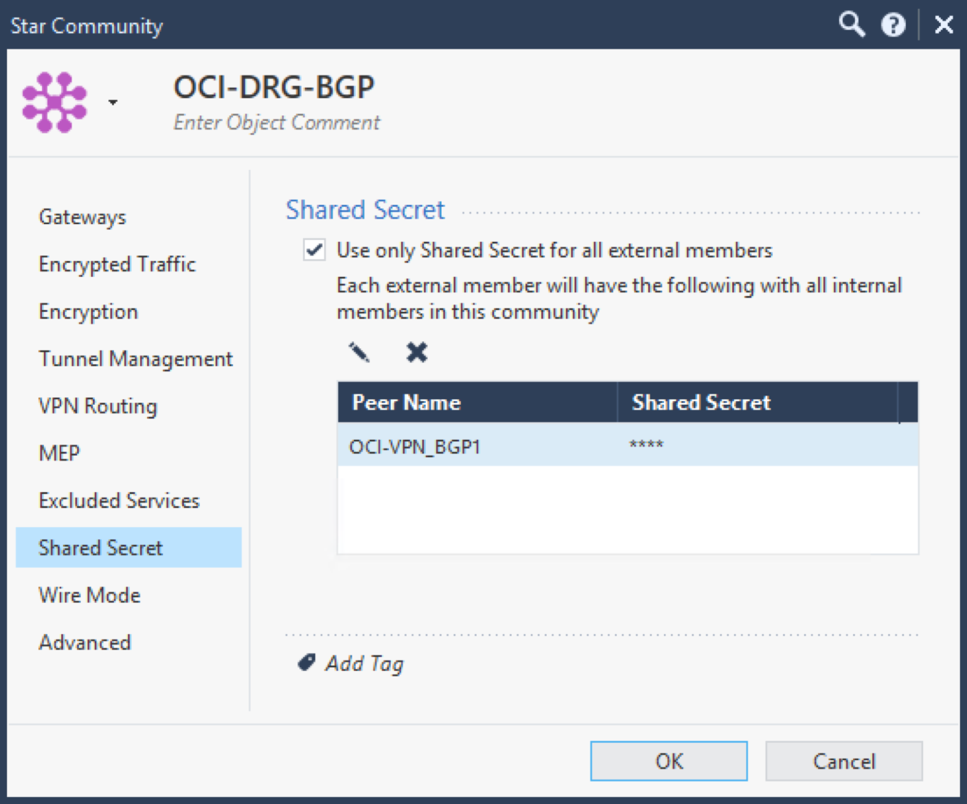 Click to expand This image shows where you can specify the shared secret for the tunnel.