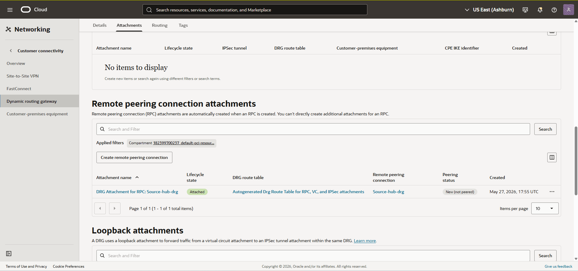 This screenshot shows the required configuration for cross-region restore.