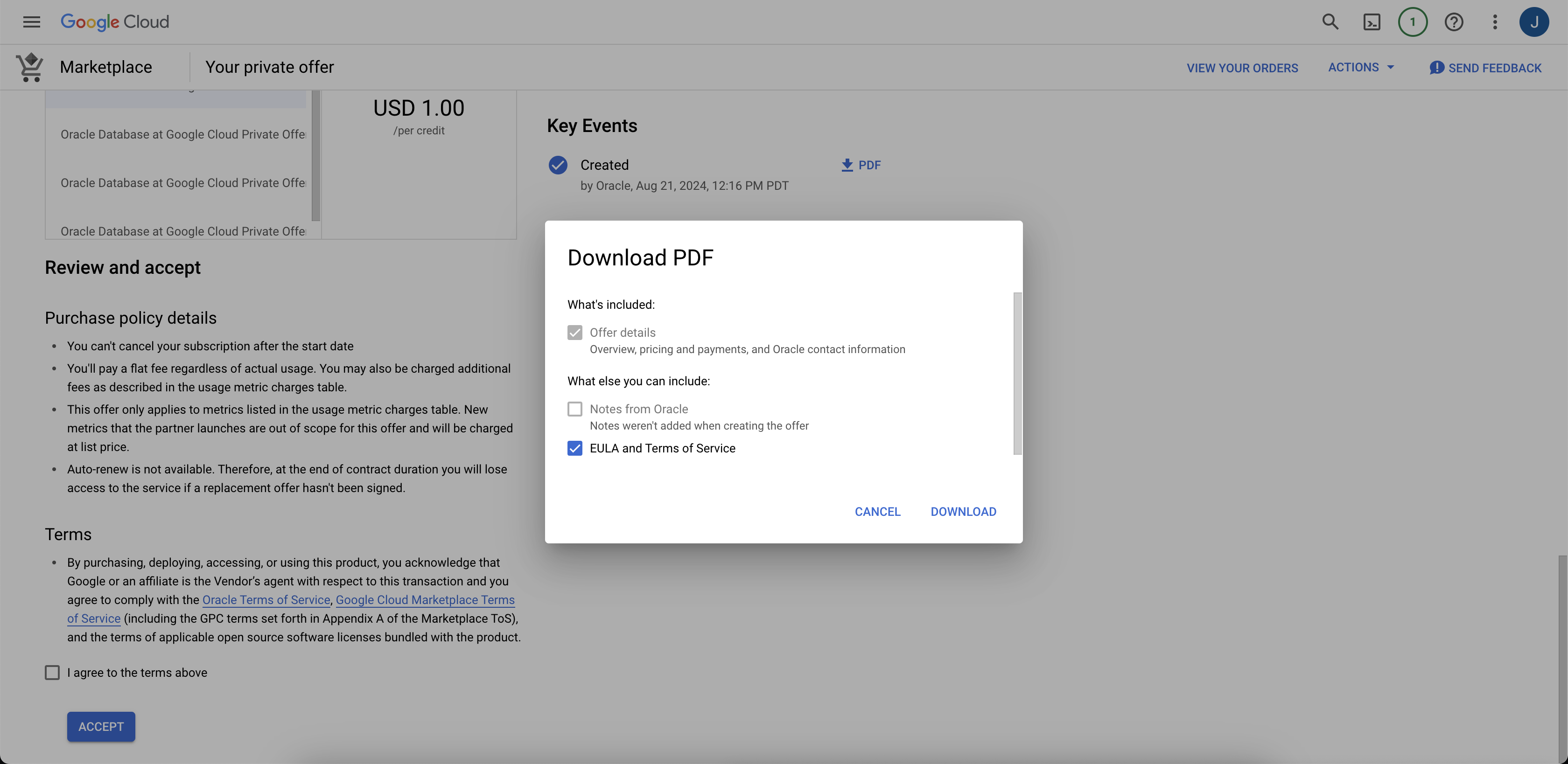 Click to expand An image of the Download PDF dialog