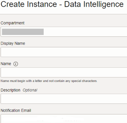 Create instance basic details Create instance basic details
