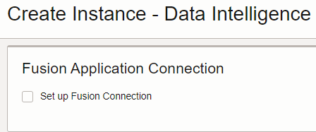 Deselect Set up Fusion Connection check box Deselect Set up Fusion Connection check box