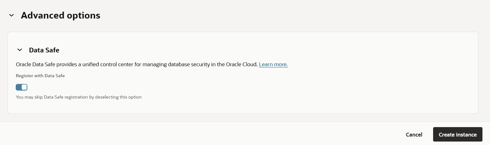 Description of fawag-data-safe-createinstance-oak.png follows