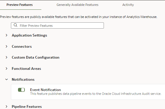 Event Notification feature Event Notification feature