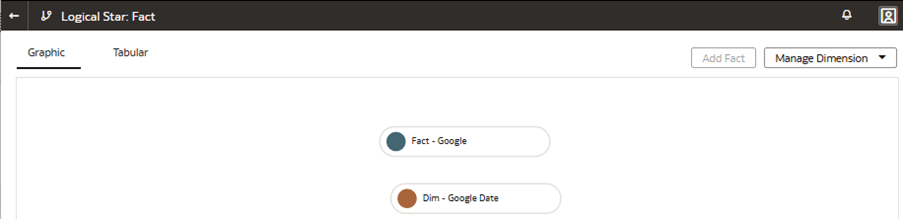 The Logical Star: Fact page displaying how to join the custom fact and custom dimension The Logical Star: Fact page displaying how to join the custom fact and custom dimension