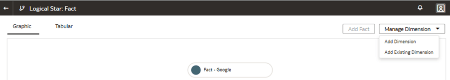 The Logical Star: Fact page displaying the Manage Dimension list of values The Logical Star: Fact page displaying the Manage Dimension list of values