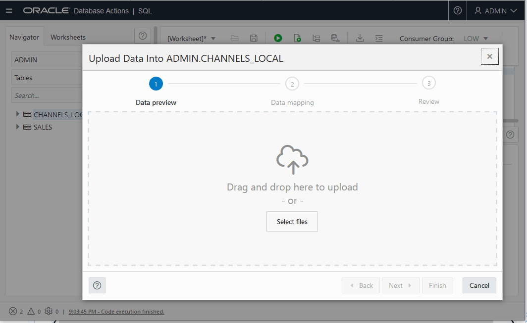Description of adb_dbactions_import.png follows Description of adb_dbactions_import.png follows