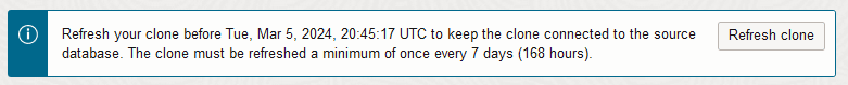 Description of adb_refreshable_clone_refresh1.png follows Description of adb_refreshable_clone_refresh1.png follows
