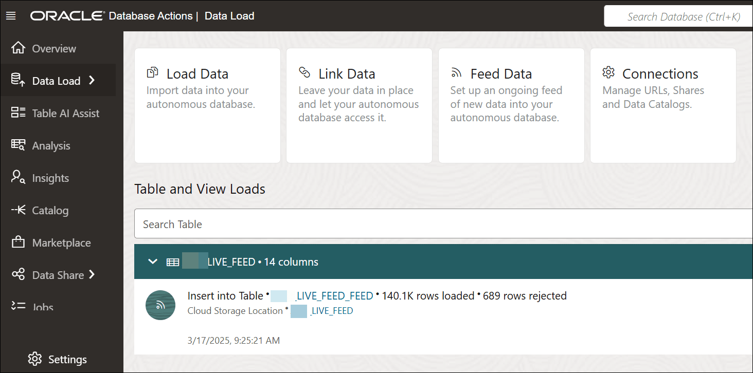 Description of database_actions_load_data.png follows Description of database_actions_load_data.png follows