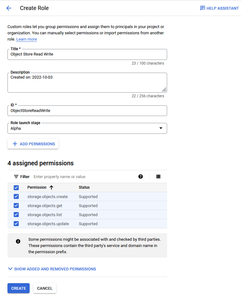 Description of gcp_iam_roles_create_assigned.png follows