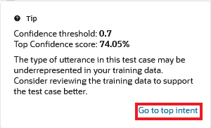 This is an image of the Go to top intent link in the warning message. This is an image of the Go to top intent link in the warning message.