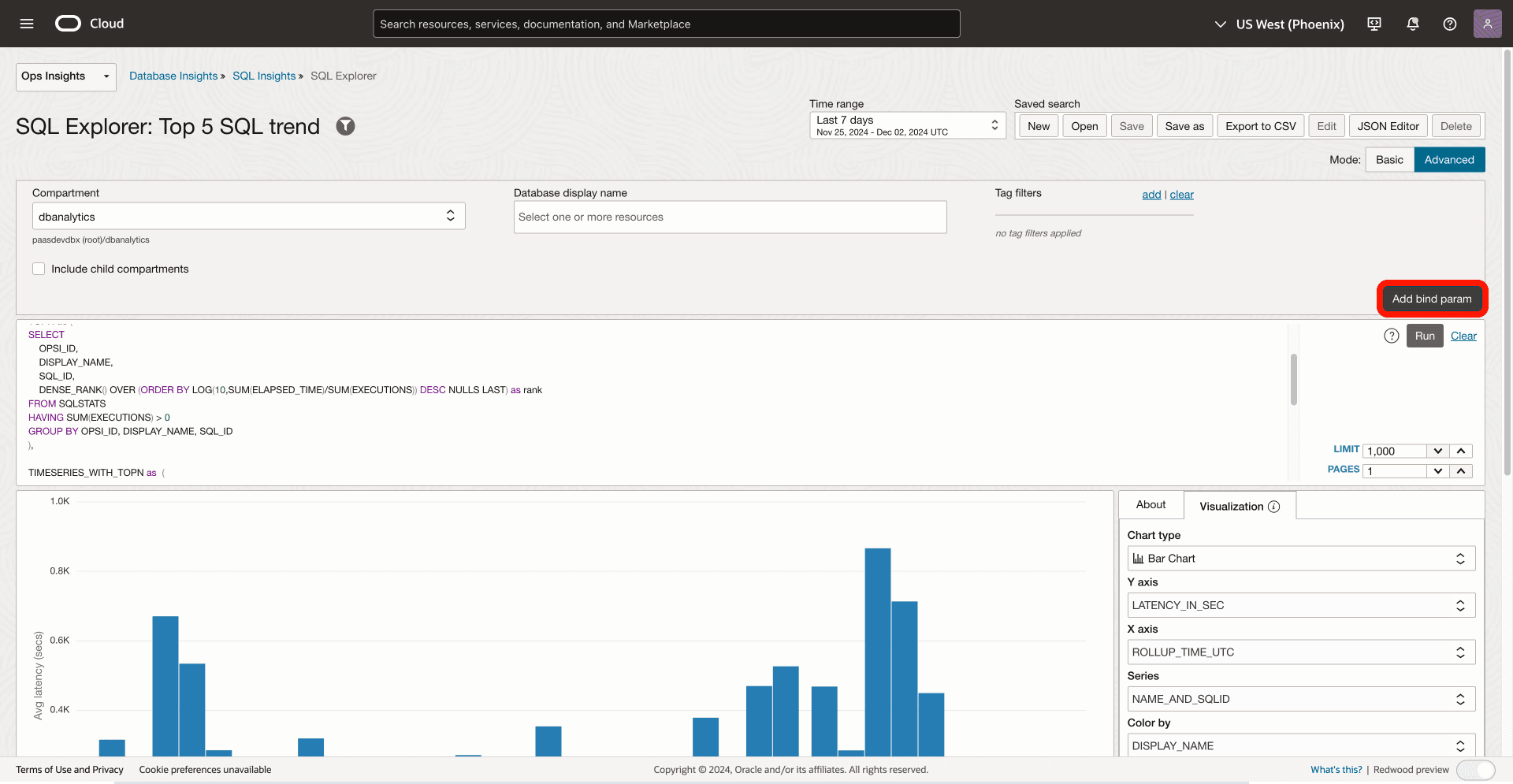 Add a bind parameter to an SQL statement using data explorer Add a bind parameter to an SQL statement using data explorer