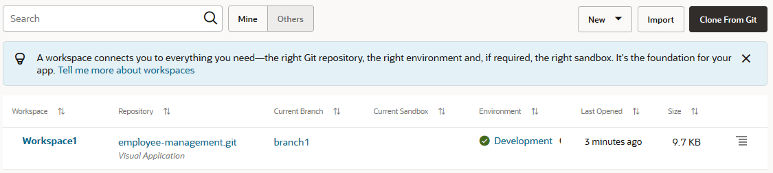 Description of default-visualapp-workspace.png follows Description of default-visualapp-workspace.png follows
