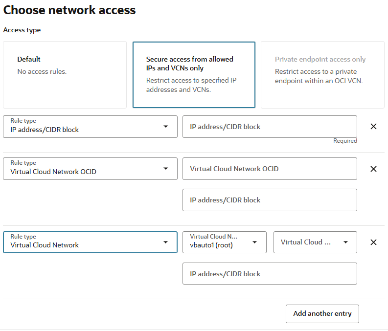 Description of admin-network-access.png follows Description of admin-network-access.png follows