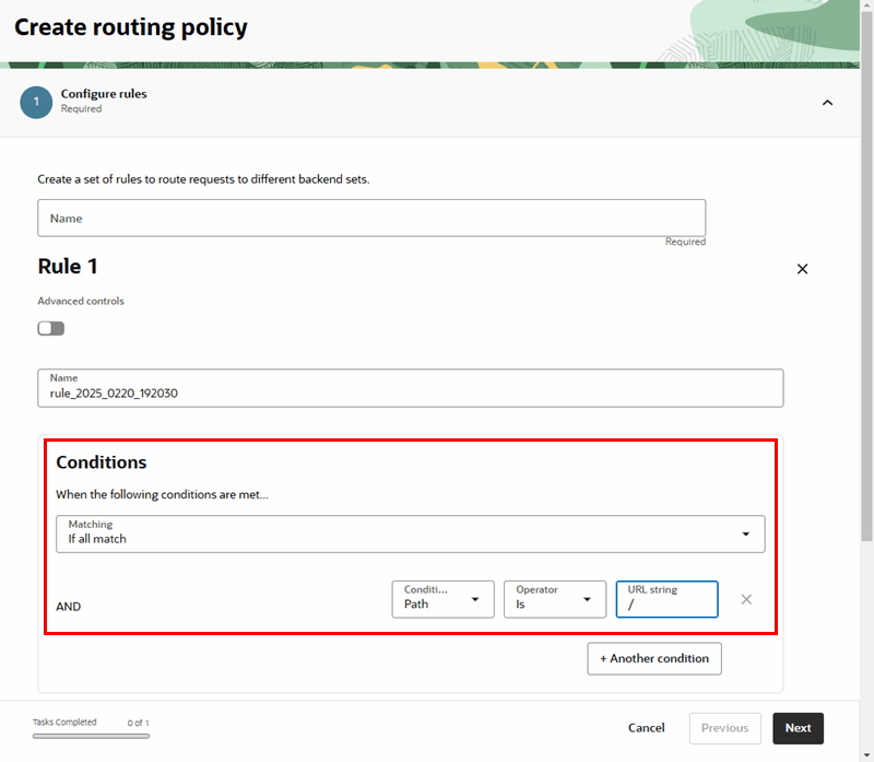 Description of waf-load-create-routingpolicy.png follows