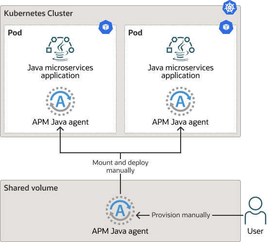 Deploy APM Java Agent on a Mounted Volume Deploy APM Java Agent on a Mounted Volume