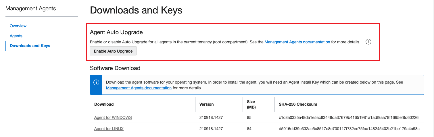 Enable Auto Upgrade Enable Auto Upgrade