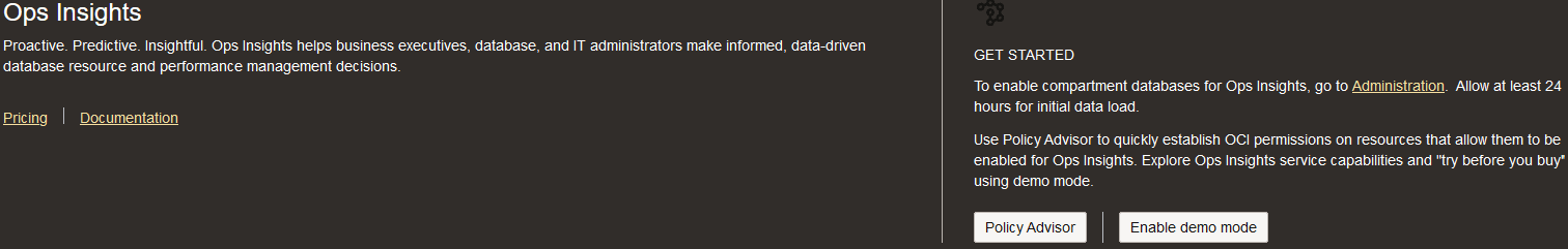 Graphic shows the Enable demo mode button highlighted on the Overview page. Graphic shows the Enable demo mode button highlighted on the Overview page.
